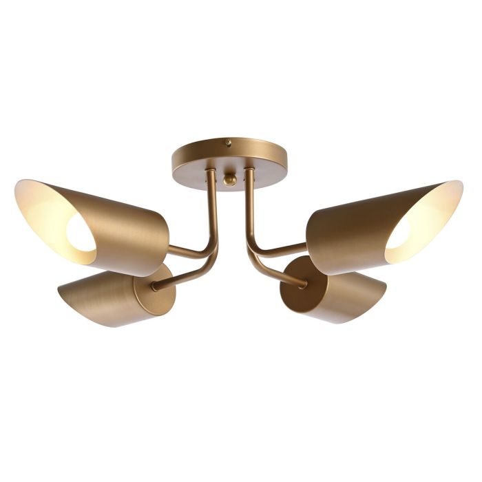 Lámpara de Techo DKD Home Decor Dorado Metal 50 W 70 x 70 x 20 cm 2