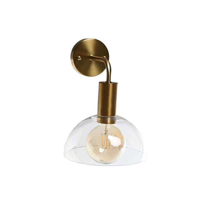 Lámpara de Pared DKD Home Decor 20 x 25 x 28 cm Cristal Dorado Metal 220 V 50 W Moderno 1