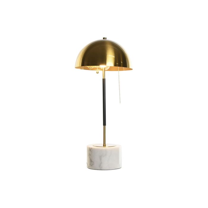 Lámpara de mesa DKD Home Decor 25 x 25 x 58 cm Negro Dorado Metal Mármol 220 V 50 W 1