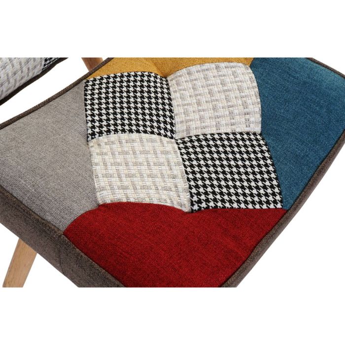 Sillón DKD Home Decor 70 x 73 x 100 cm Marrón Madera de caucho Multicolor 2