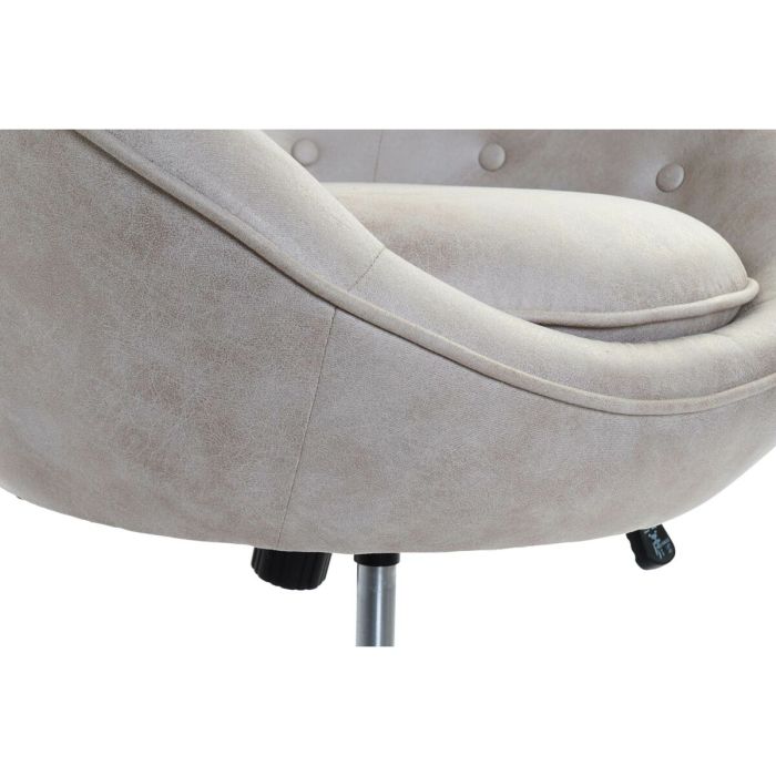 Sillón DKD Home Decor 73 x 74 x 113 cm Plateado Beige Acero 4