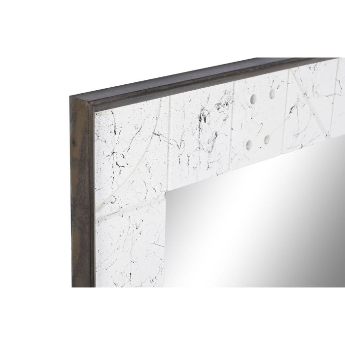 Espejo de pared DKD Home Decor 130 x 4 x 70 cm Cristal Blanco Madera de mango Moderno 2