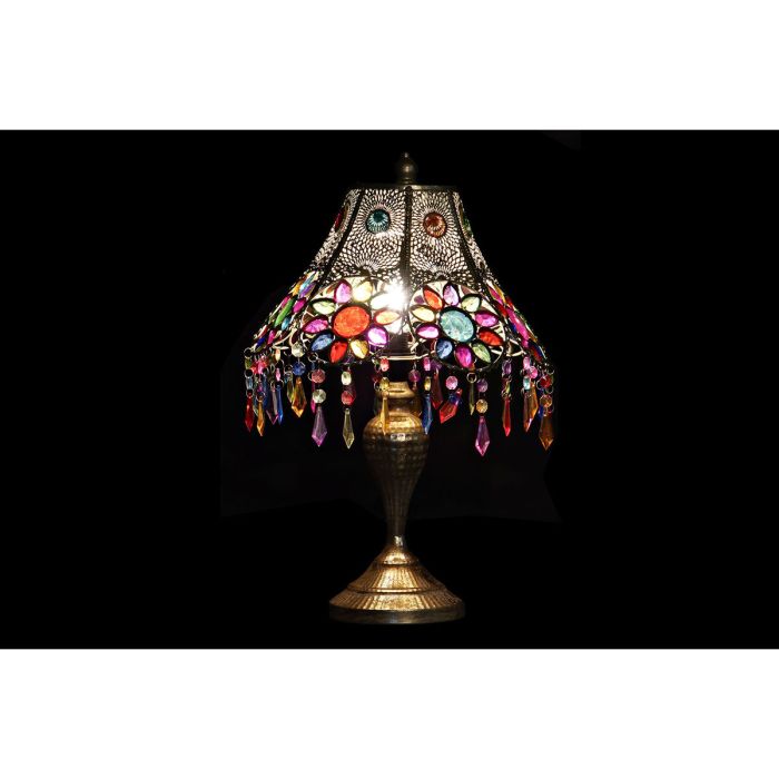 Lámpara de mesa DKD Home Decor 31 x 31 x 52 cm Dorado Metal Multicolor 220 V 25 W 50 W 1
