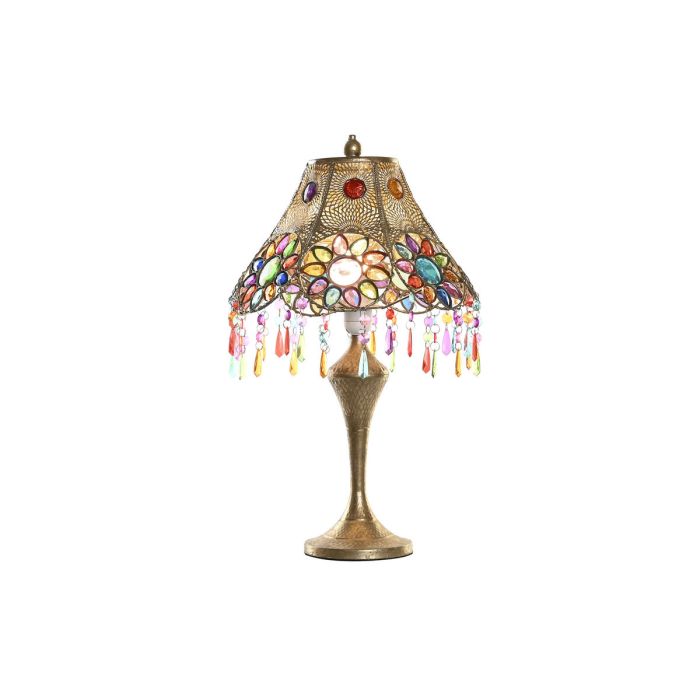 Lámpara de mesa DKD Home Decor 31 x 31 x 52 cm Dorado Metal Multicolor 220 V 25 W 50 W 2