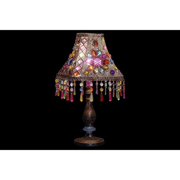 Lámpara de mesa DKD Home Decor Metal Cobre Multicolor 40 W 25 x 25 x 51 cm 1