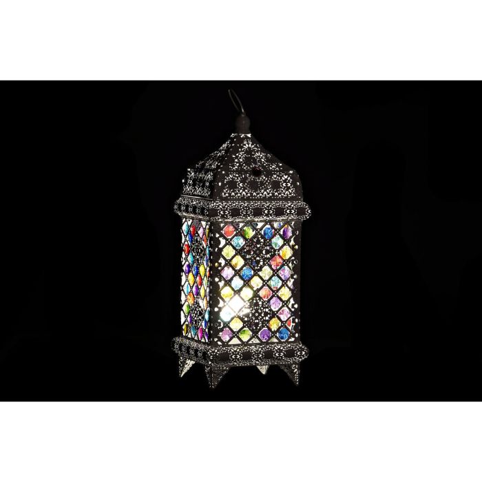 Lámpara de mesa DKD Home Decor 18 x 18 x 46 cm Metal Blanco Multicolor 220 V 50 W 1