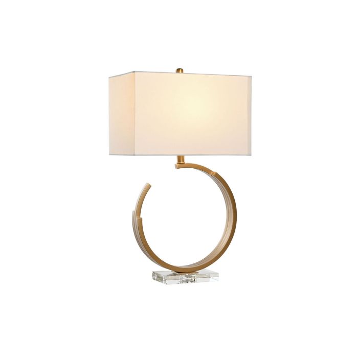 Lámpara de mesa DKD Home Decor 40 x 23 x 68 cm Cristal Dorado Metal Transparente Blanco 40 W 240 V 2