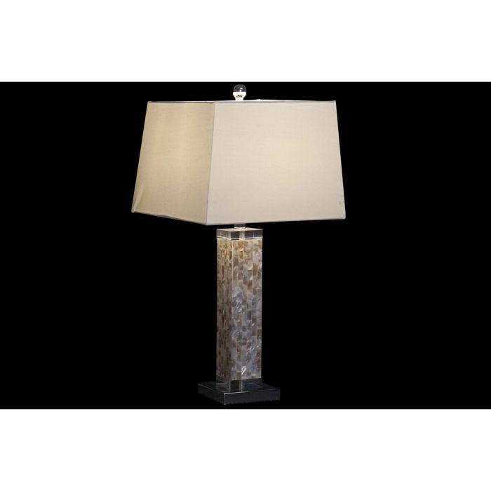 Lámpara de mesa DKD Home Decor Cristal Gris Blanco 220 V 36 x 36 x 70 cm 60 W 1