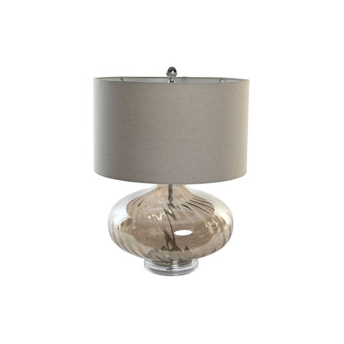 Lámpara de mesa DKD Home Decor Beige Transparente Champán Metal Cristal 60 W 220 V 43 x 43 x 57 cm 1