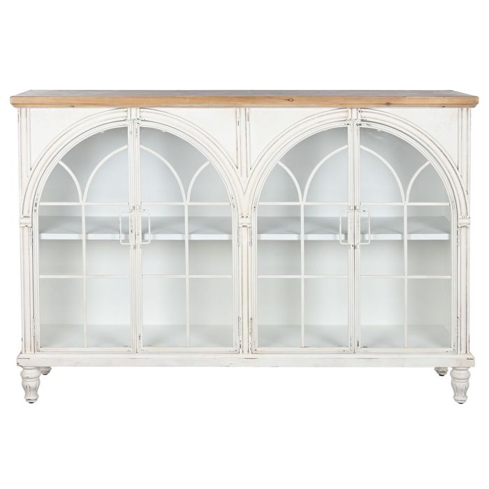 Aparador DKD Home Decor 150 x 36 x 104 cm Abeto Cristal Natural Blanco 1