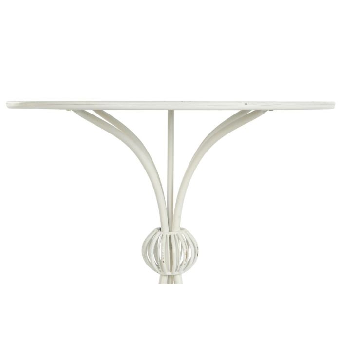 Mesa auxiliar DKD Home Decor 81 x 81 x 81,5 cm Metal Blanco 3