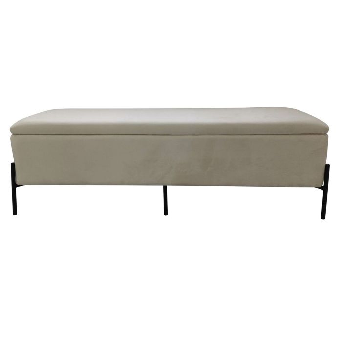 Banqueta DKD Home Decor Crema Metal 140 x 40 x 45 cm 1