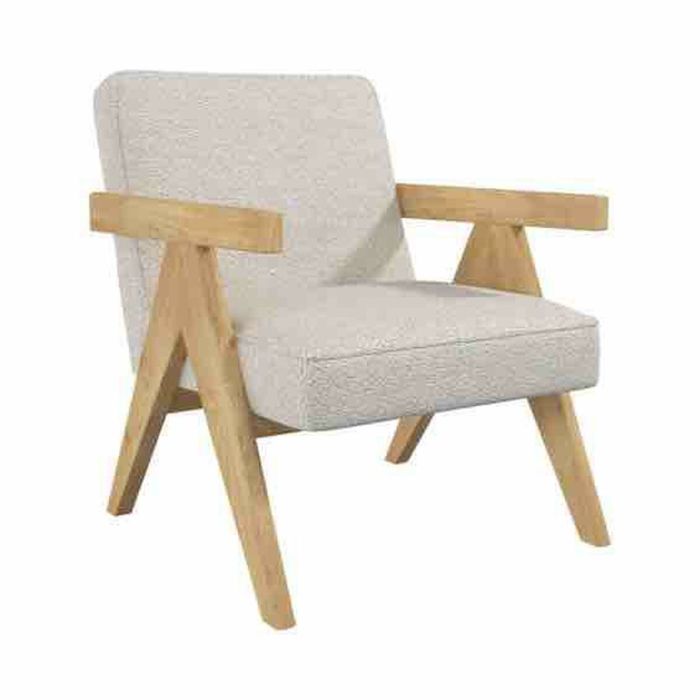 Butaca DKD Home Decor Blanco Poliéster Madera 64 x 66 x 79 cm 1