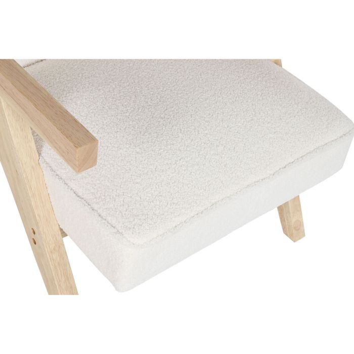 Butaca DKD Home Decor Blanco Poliéster Madera 64 x 66 x 79 cm 6