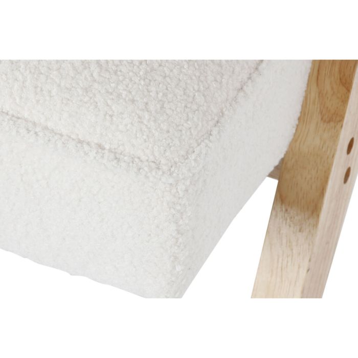 Butaca DKD Home Decor Blanco Poliéster Madera 64 x 66 x 79 cm 5