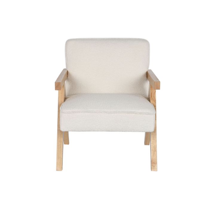 Butaca DKD Home Decor Blanco Poliéster Madera 64 x 66 x 79 cm 3