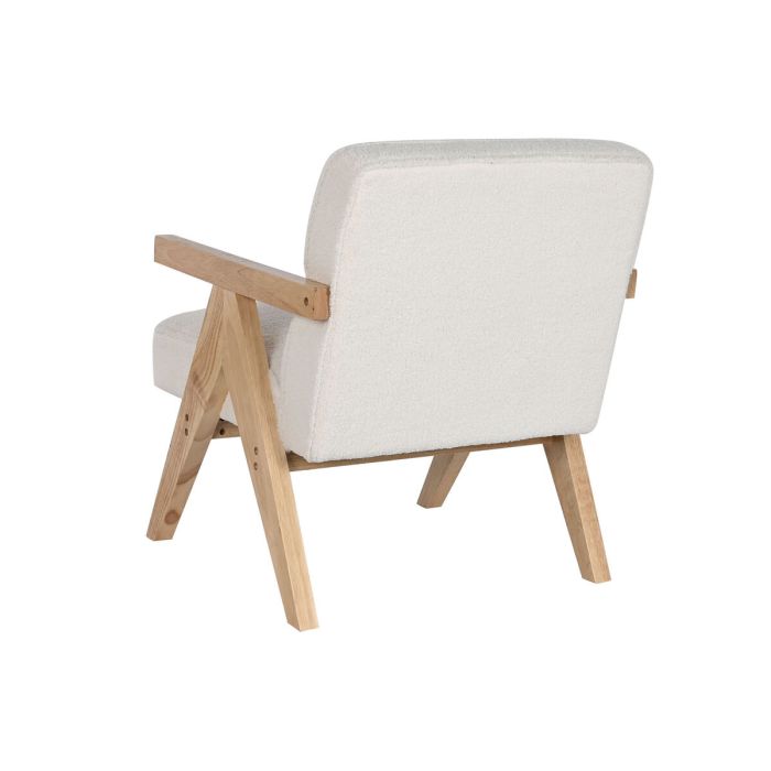 Butaca DKD Home Decor Blanco Poliéster Madera 64 x 66 x 79 cm 2