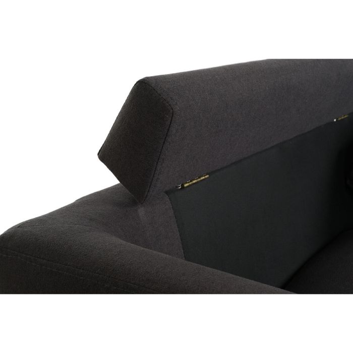Sofá Chaise Longue DKD Home Decor Gris Metal 250 x 160 x 85 cm 6