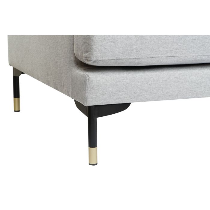 Sofá Chaise Longue DKD Home Decor Gris claro Metal 250 x 160 x 85 cm 6