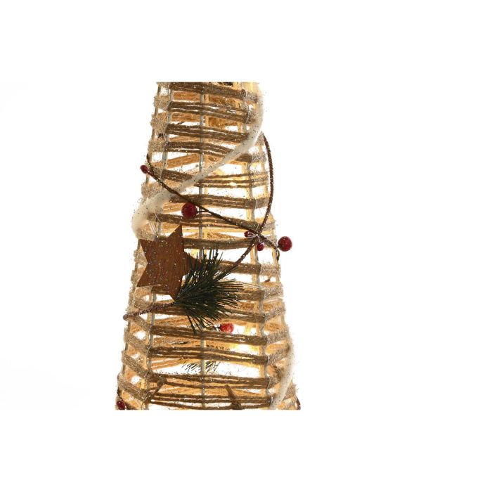 Adorno Navideño DKD Home Decor Rojo Natural 20 x 20 x 80 cm (3 Piezas) 3