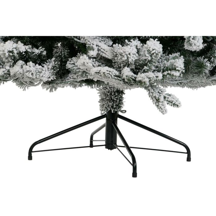 Árbol de Navidad DKD Home Decor Blanco Verde Polietileno Nevado 140 x 140 x 210 cm 5