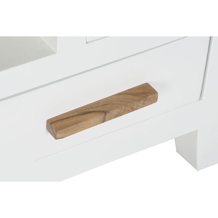 Mueble de TV DKD Home Decor Blanco Marrón Acacia Madera de mango 125 x 40 x 50 cm 3