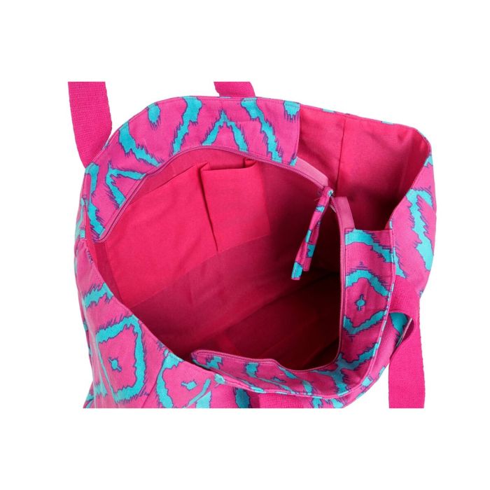 Bolsa de Playa DKD Home Decor Azul Verde Naranja Fucsia 55 x 14 x 35 cm (3 Unidades) 2