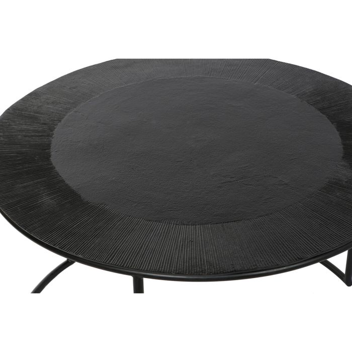 Juego de 2 mesas DKD Home Decor Negro Metal Aluminio 76 x 76 x 44 cm 2