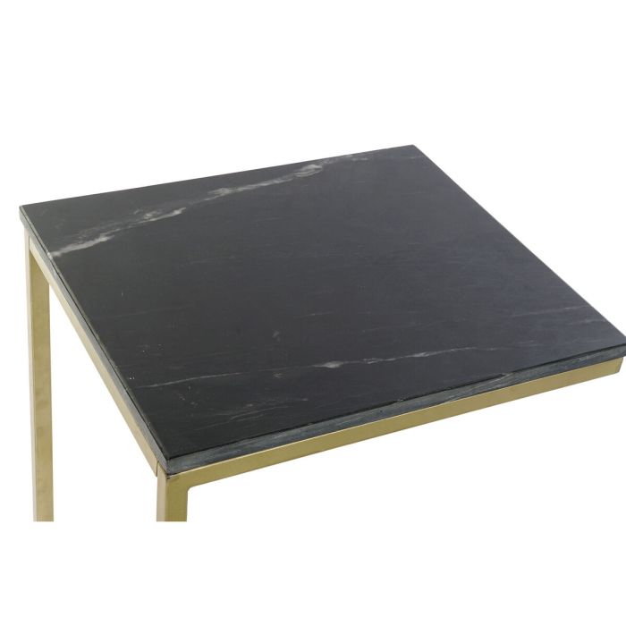 Mesa auxiliar DKD Home Decor 40 x 46 x 65 cm Negro Dorado Mármol Hierro 3