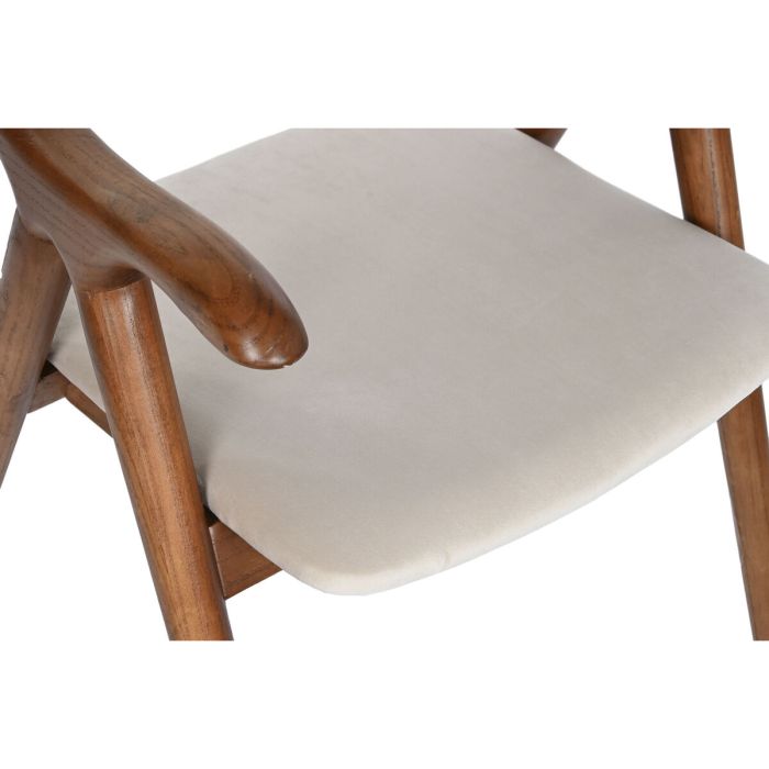 Silla DKD Home Decor Marrón Beige 46 x 47 x 80 cm 1