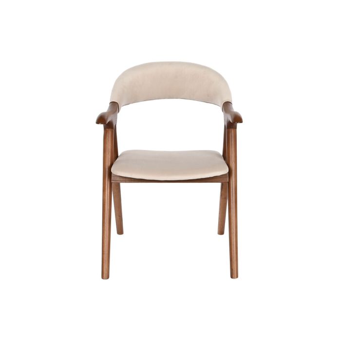 Silla DKD Home Decor Marrón Beige 46 x 47 x 80 cm 4