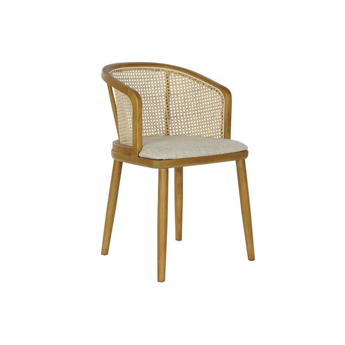 Silla DKD Home Decor Marrón Beige Marrón claro Ratán Madera de olmo 50 x 41 x 75 cm Silla DKD Home Decor Marrón Beige Marrón claro Ratán Madera de olmo 50 x 41 x 75 cm
