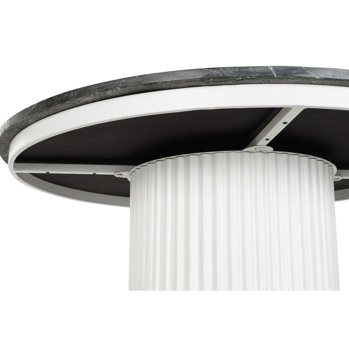 Mesa de Comedor DKD Home Decor Blanco Negro Cobre Metal Mármol 110 x 110 x 76 cm 2