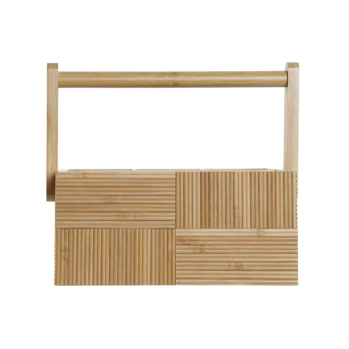 Organizador para Cubiertos DKD Home Decor Natural Bambú 27 x 16,5 x 11,5 cm 1