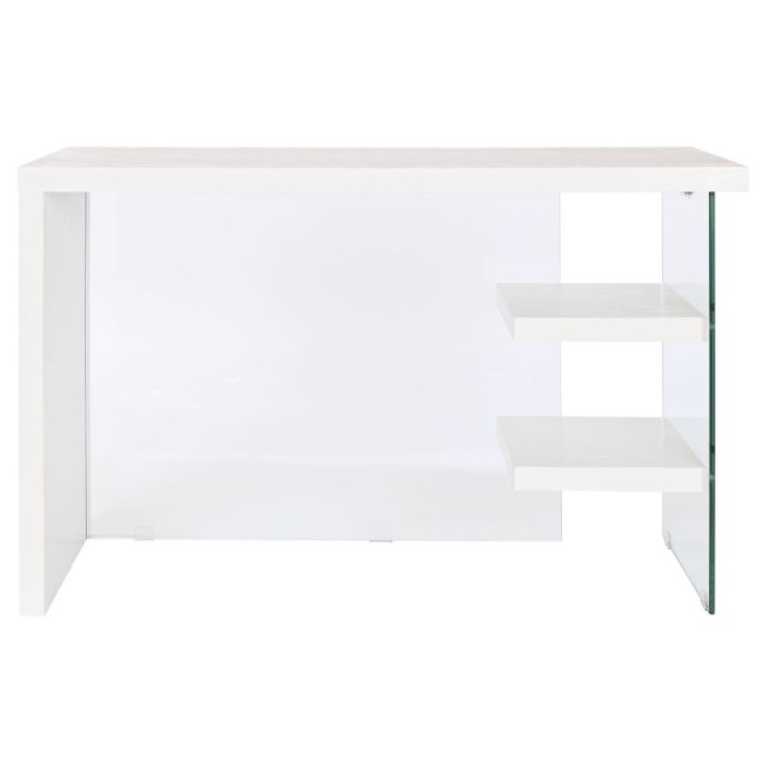 Escritorio DKD Home Decor Blanco Transparente Cristal Madera MDF 120 x 50 x 76 cm 1