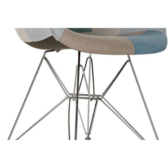 Silla DKD Home Decor Verde Marrón claro Metal 63 x 61 x 83 cm 3