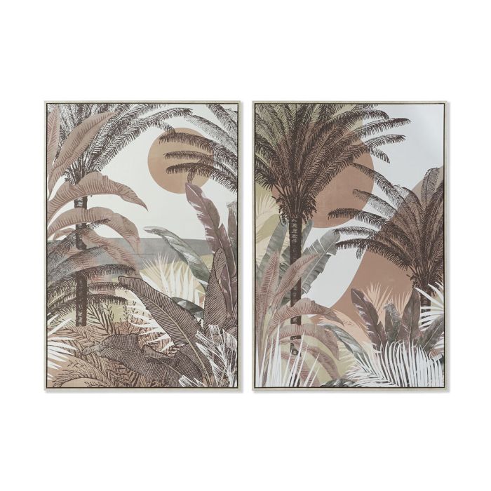 Cuadro DKD Home Decor 84 x 4,5 x 123 cm Palmeras Colonial (2 Unidades)