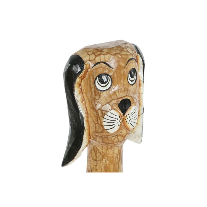 Figura Decorativa DKD Home Decor Blanco Marrón Perro Tropical 80 cm 16 x 9 x 100 cm 4