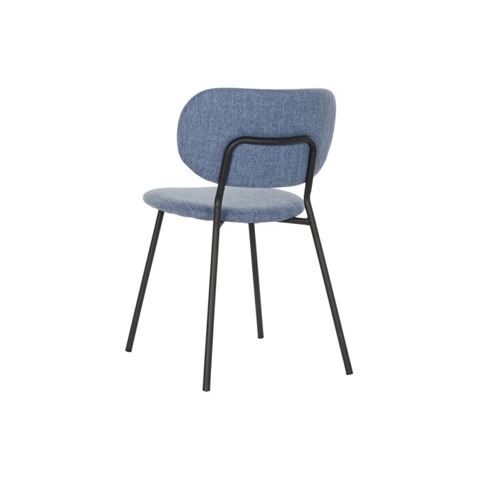 Silla DKD Home Decor Azul Negro Metal 52 x 47 x 77 cm 2