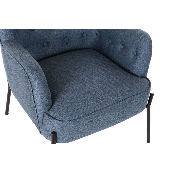 Sillón DKD Home Decor Azul Negro Metal 65 x 73 x 79,5 cm 2