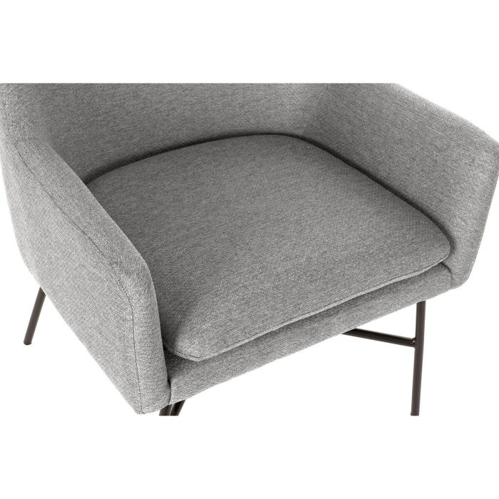 Sillón DKD Home Decor Negro Gris claro Metal 66 x 62 x 76,5 cm 6