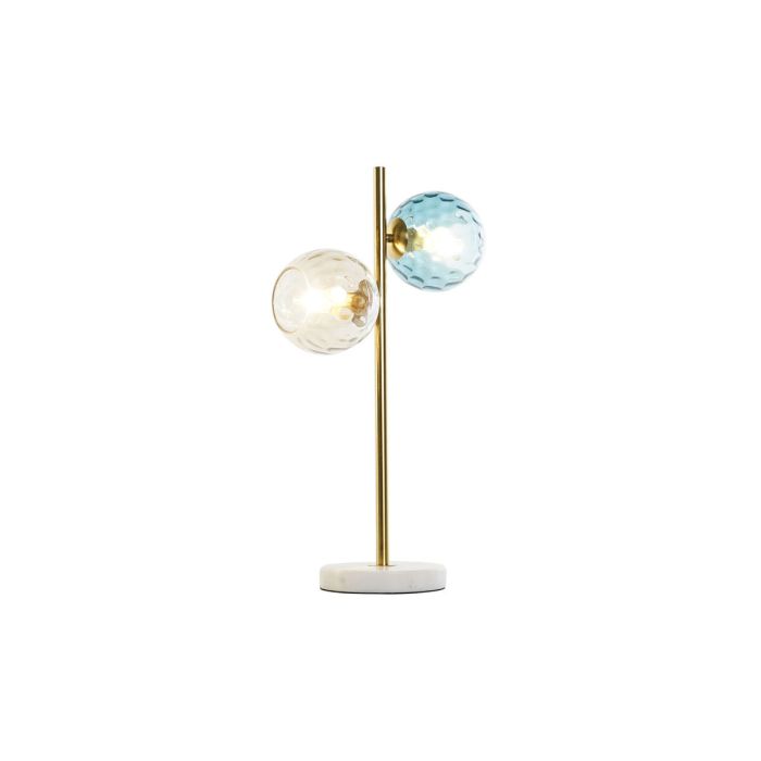 Lámpara de mesa DKD Home Decor Multicolor Dorado Cristal Melamina 40 W 220 V 32 x 32 x 58 cm 3