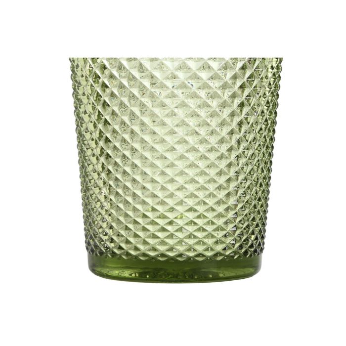 Set de Vasos DKD Home Decor Verde Cristal Con relieve 240 ml (6 Unidades) 1