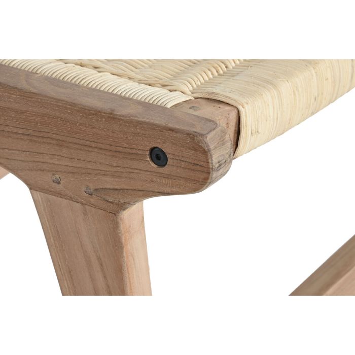 Banqueta DKD Home Decor Blanco Marrón Beige Teca 65 x 47 x 40 cm 1 Banqueta DKD Home Decor Blanco Marrón Beige Teca 65 x 47 x 40 cm 1