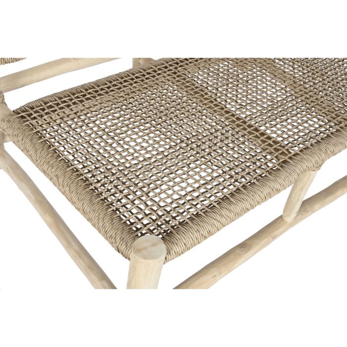 Sillón de jardín DKD Home Decor Blanco Natural Teca 120 x 81 x 84 cm 6