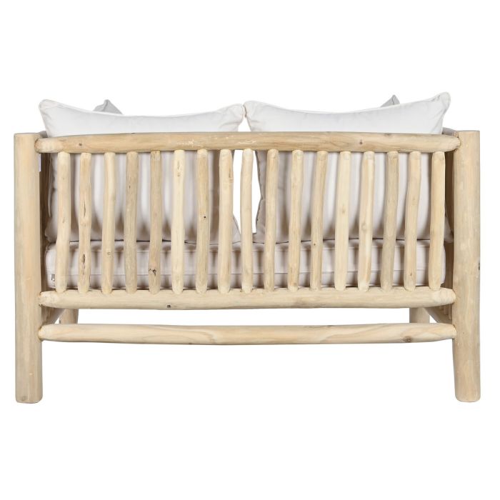 DKD Home Decor Sofá Blanco Natural 132 x 79 x 78 cm