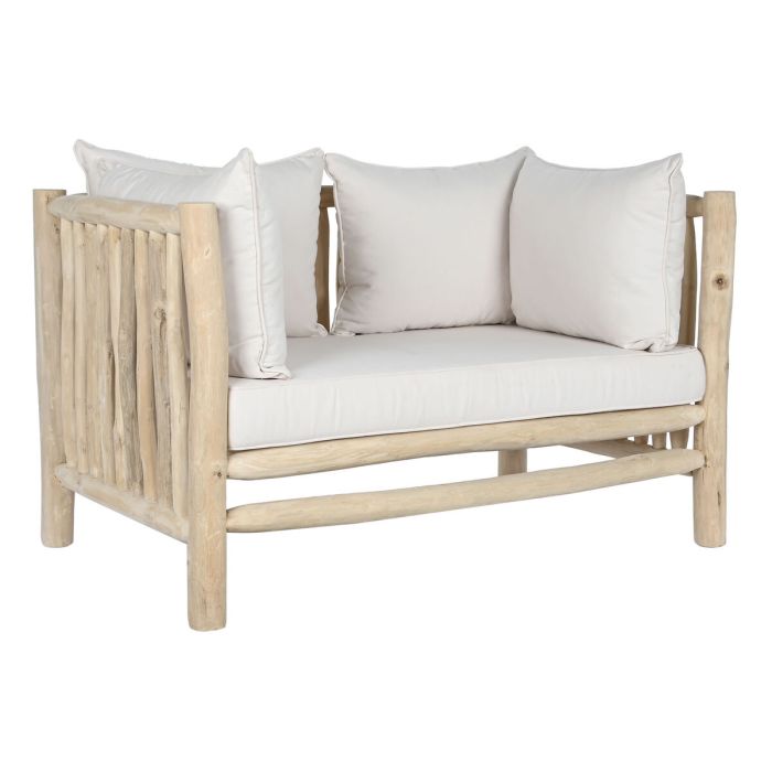 DKD Home Decor Sofá Blanco Natural 132 x 79 x 78 cm