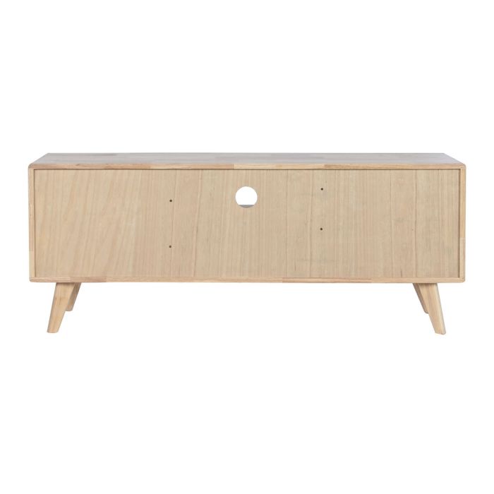 Mueble de TV DKD Home Decor Natural Metal Madera de caucho 120 x 30 x 48 cm 1