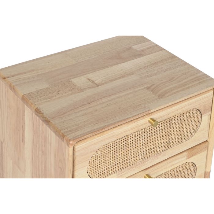 Cajonera DKD Home Decor Natural Metal Madera de caucho 40 x 30 x 63 cm 5