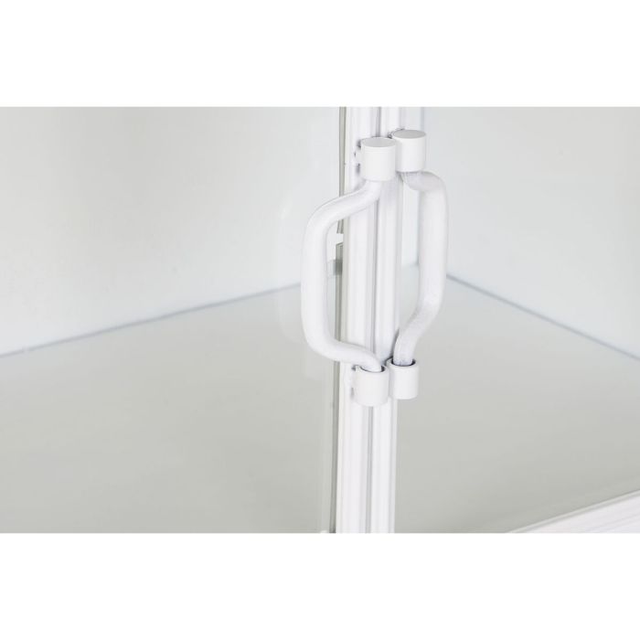 Mueble Auxiliar DKD Home Decor Blanco Metal Cristal 120 x 35 x 80 cm 4